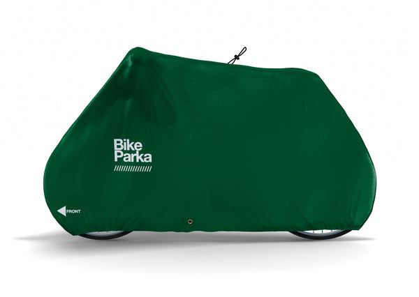 BikeParka STASH waterproof bike cover for outdoor home storage